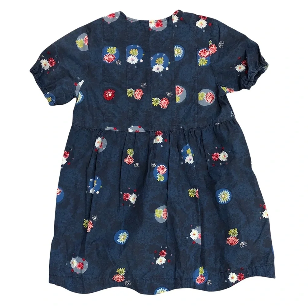 Cakewalk • Blue Floral Scallop Dress - 8 (128) - Picture 4 of 10